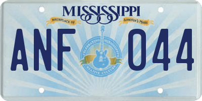 MS license plate ANF044