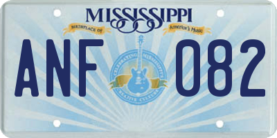 MS license plate ANF082
