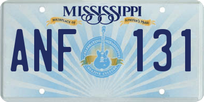 MS license plate ANF131