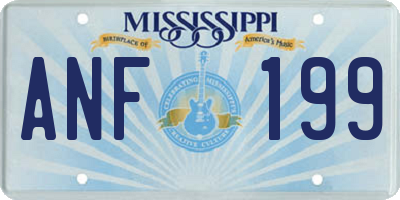 MS license plate ANF199