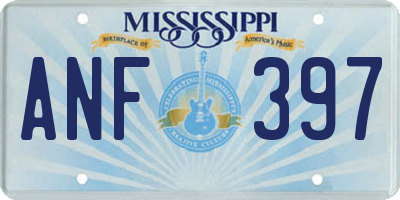 MS license plate ANF397