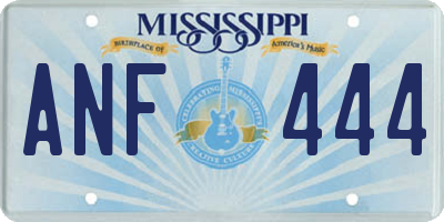 MS license plate ANF444
