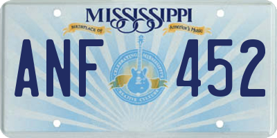 MS license plate ANF452