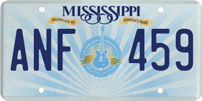 MS license plate ANF459