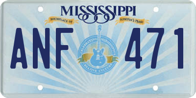 MS license plate ANF471