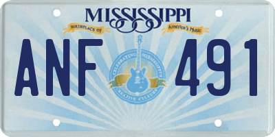 MS license plate ANF491