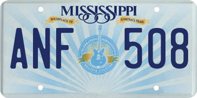 MS license plate ANF508