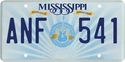 MS license plate ANF541