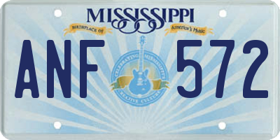 MS license plate ANF572