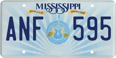 MS license plate ANF595