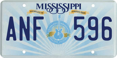 MS license plate ANF596