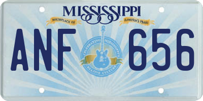 MS license plate ANF656