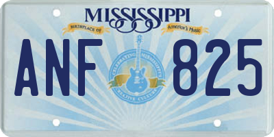 MS license plate ANF825