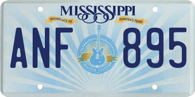 MS license plate ANF895