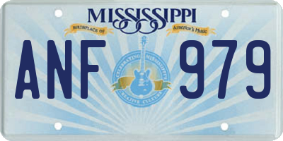 MS license plate ANF979
