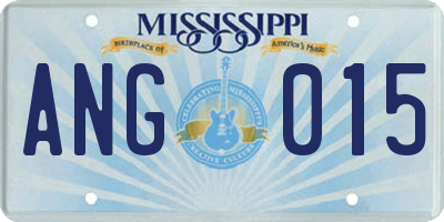 MS license plate ANG015