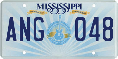 MS license plate ANG048