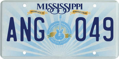 MS license plate ANG049