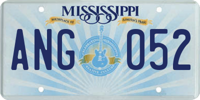 MS license plate ANG052