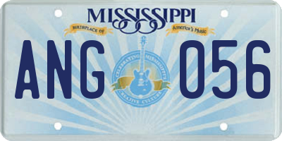 MS license plate ANG056
