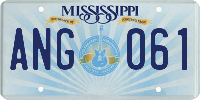 MS license plate ANG061