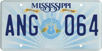 MS license plate ANG064
