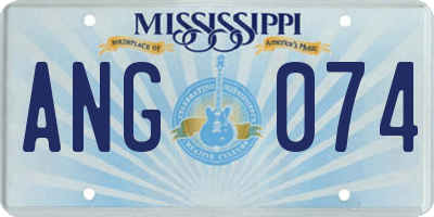 MS license plate ANG074