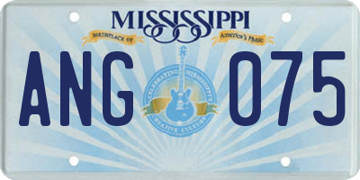 MS license plate ANG075