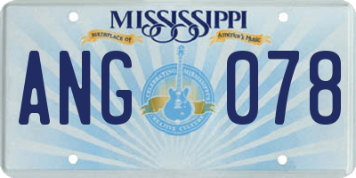 MS license plate ANG078