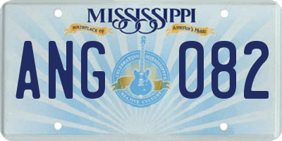 MS license plate ANG082
