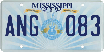 MS license plate ANG083