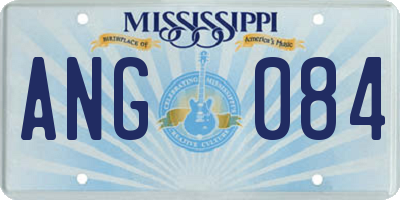MS license plate ANG084