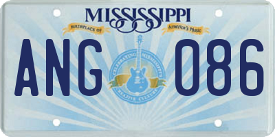 MS license plate ANG086