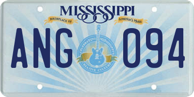 MS license plate ANG094