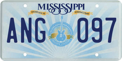 MS license plate ANG097