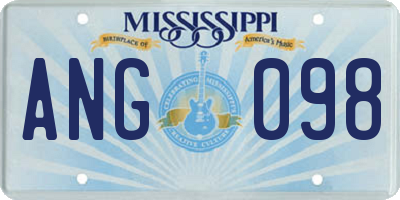 MS license plate ANG098