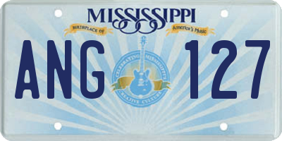 MS license plate ANG127