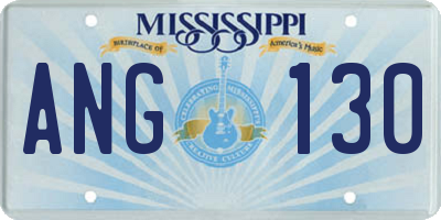 MS license plate ANG130