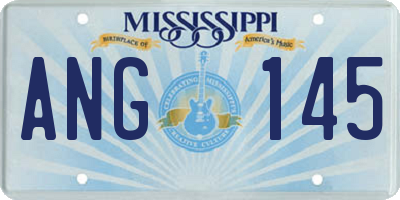 MS license plate ANG145