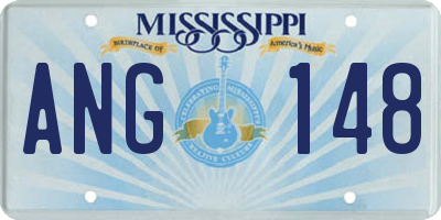 MS license plate ANG148