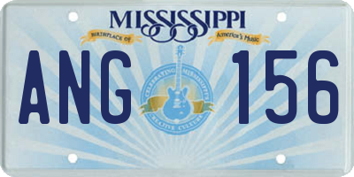 MS license plate ANG156