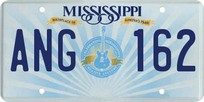 MS license plate ANG162