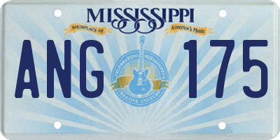 MS license plate ANG175