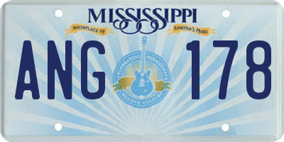 MS license plate ANG178