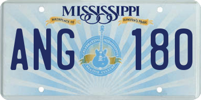 MS license plate ANG180