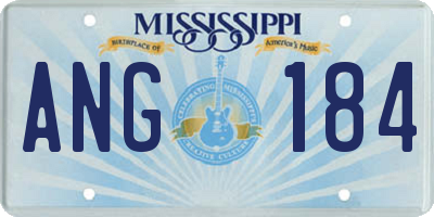 MS license plate ANG184