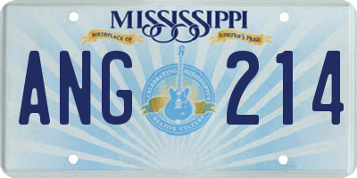 MS license plate ANG214