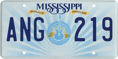 MS license plate ANG219