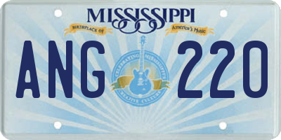 MS license plate ANG220