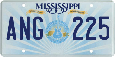 MS license plate ANG225